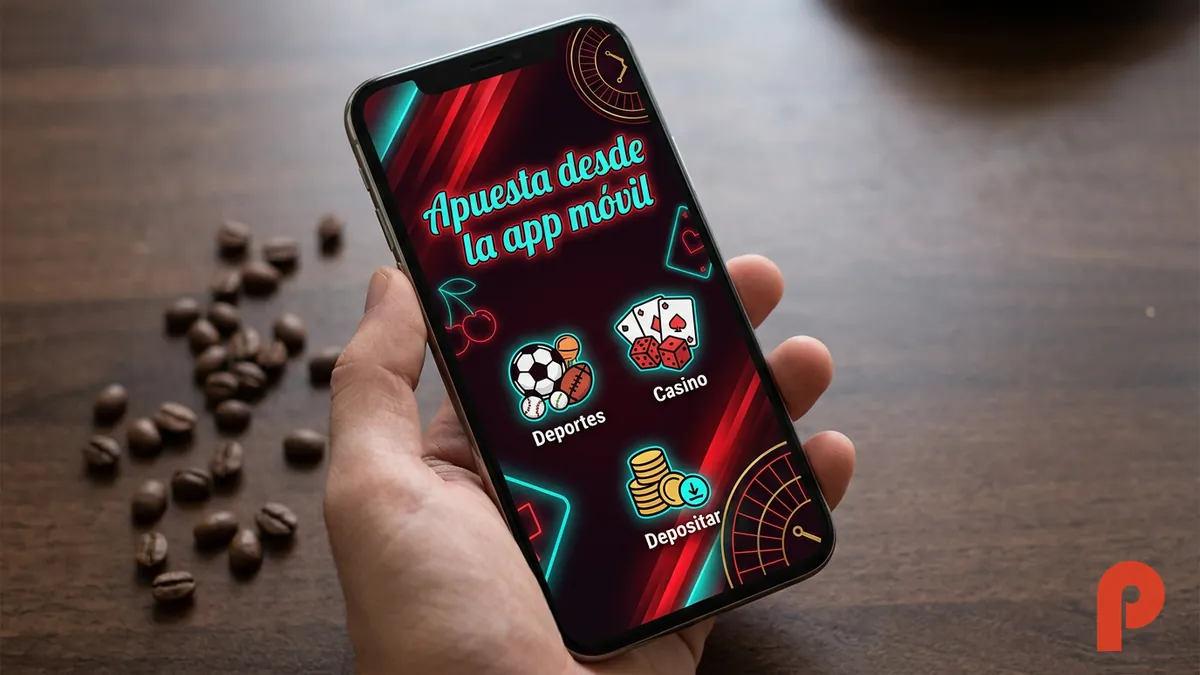 Celular con la app móvil de Pin-Up Honduras mostrando la sección de apuestas deportivas y casino