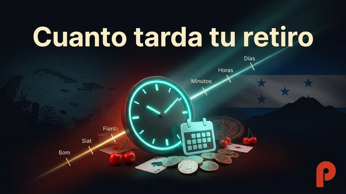 Reloj y calendario que ilustran los plazos de retiro en Pin-Up Casino Honduras